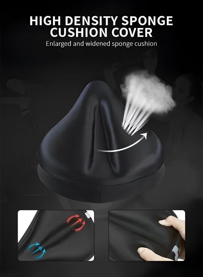 ترينفي غطاء مقعد دراجة ثلاثي الأبعاد مبطن وسميك وناعم، وسادة مقعد دراجة هوائية مانعة للانزلاق وجيدة التهوية لركوب المسافات الطويلة، غطاء مقعد دراجة جبلية ودراجة طريق 29 × 19 × 2.9 سم - Image 3